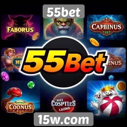 Variedade de jogos disponíveis na plataforma 55bet